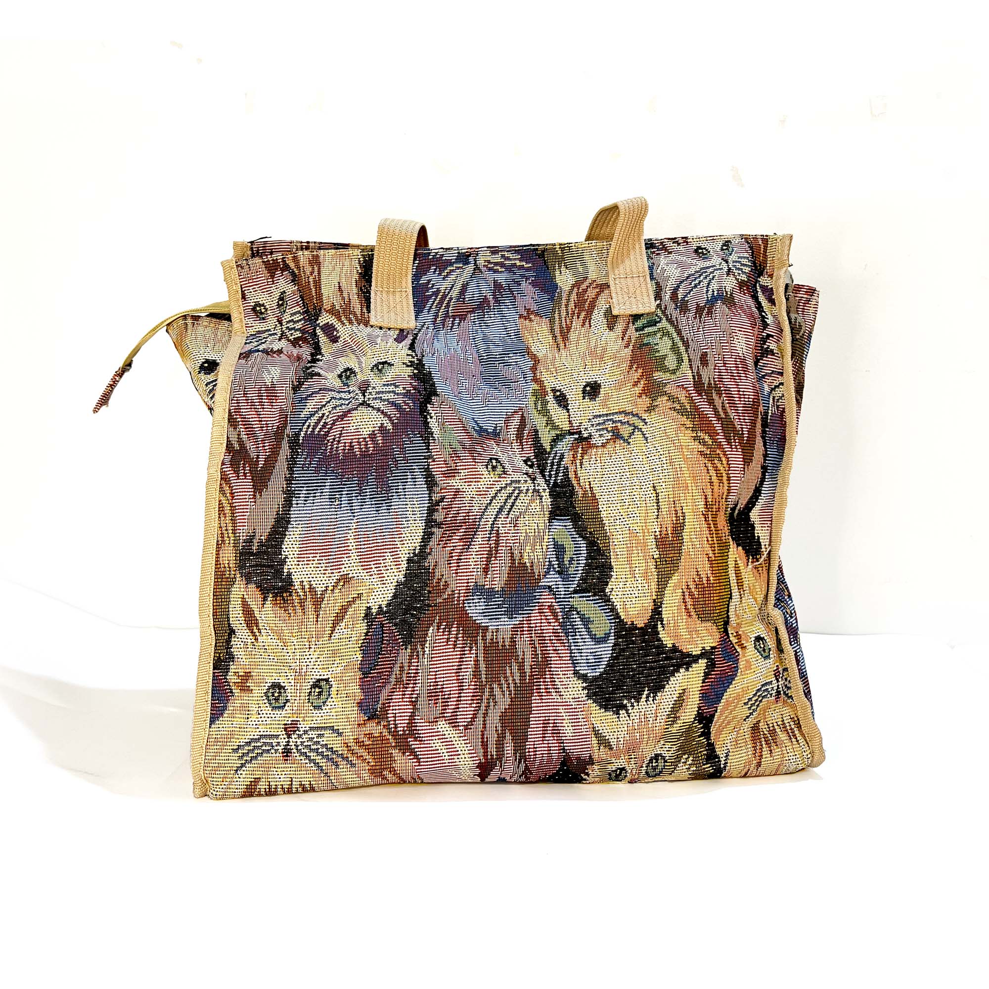 cats print large canvas bag 01